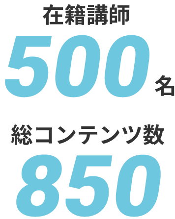 在籍講師500名 pc